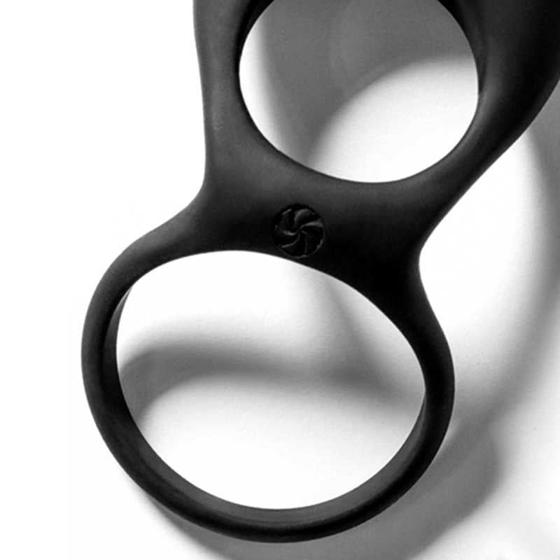 Inel vibrator Daydream din silicon negru 12 cm