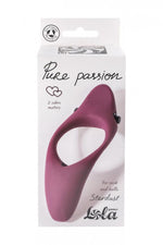 Inel vibrant pentru penis Pure Passion Stardust, roșu