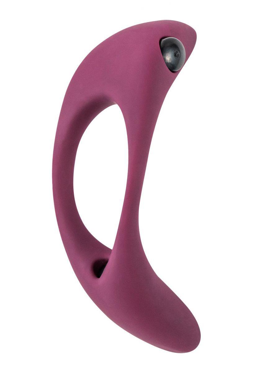 Inel vibrant pentru penis Pure Passion Lunar, roșu vin