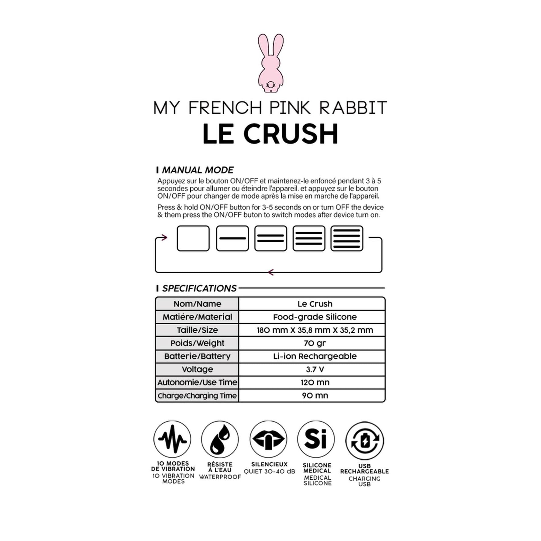 Le Crush Noir Vibrating Egg cu aplicația Clara Morgane