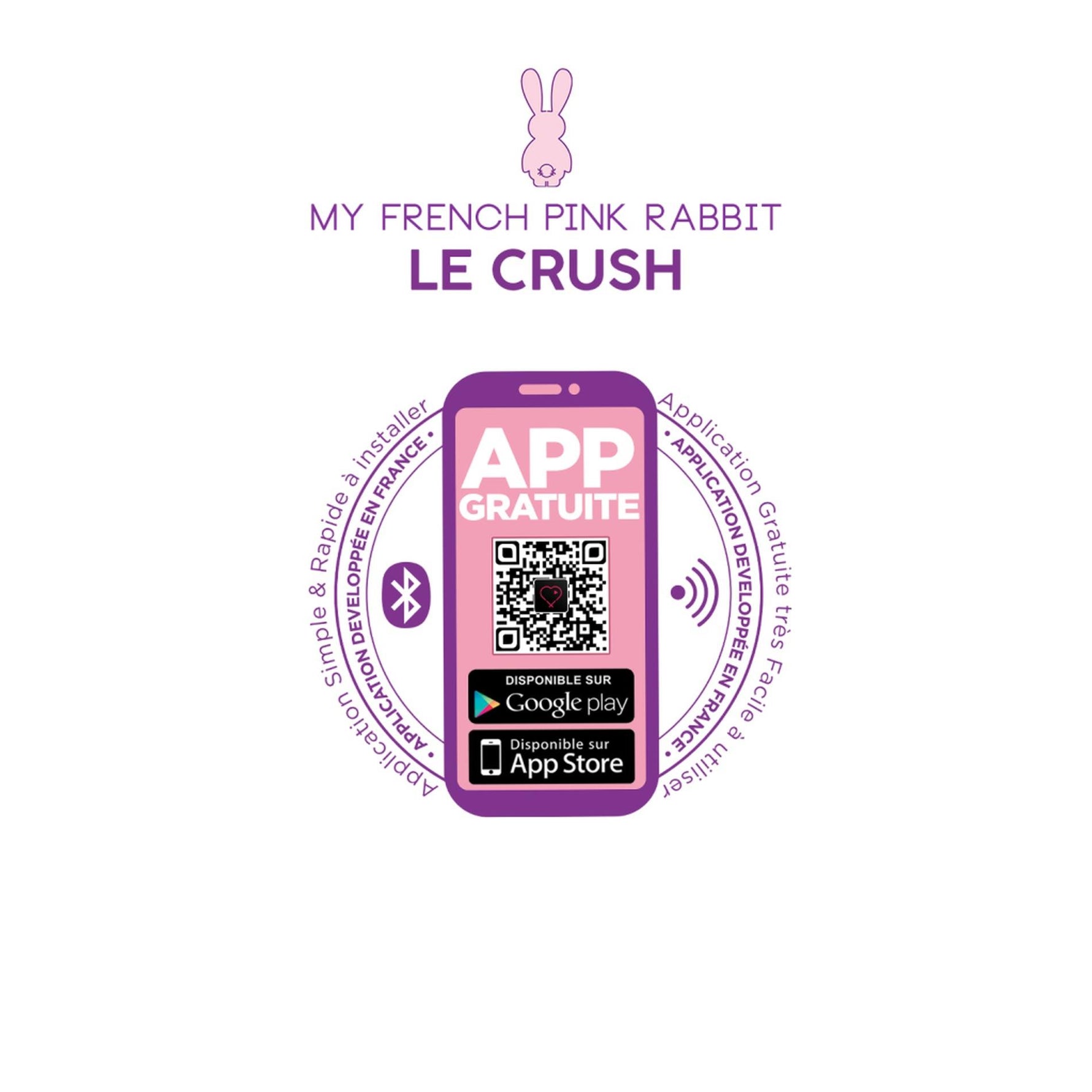 Ou vibrant Le Crush violet cu aplicație USB