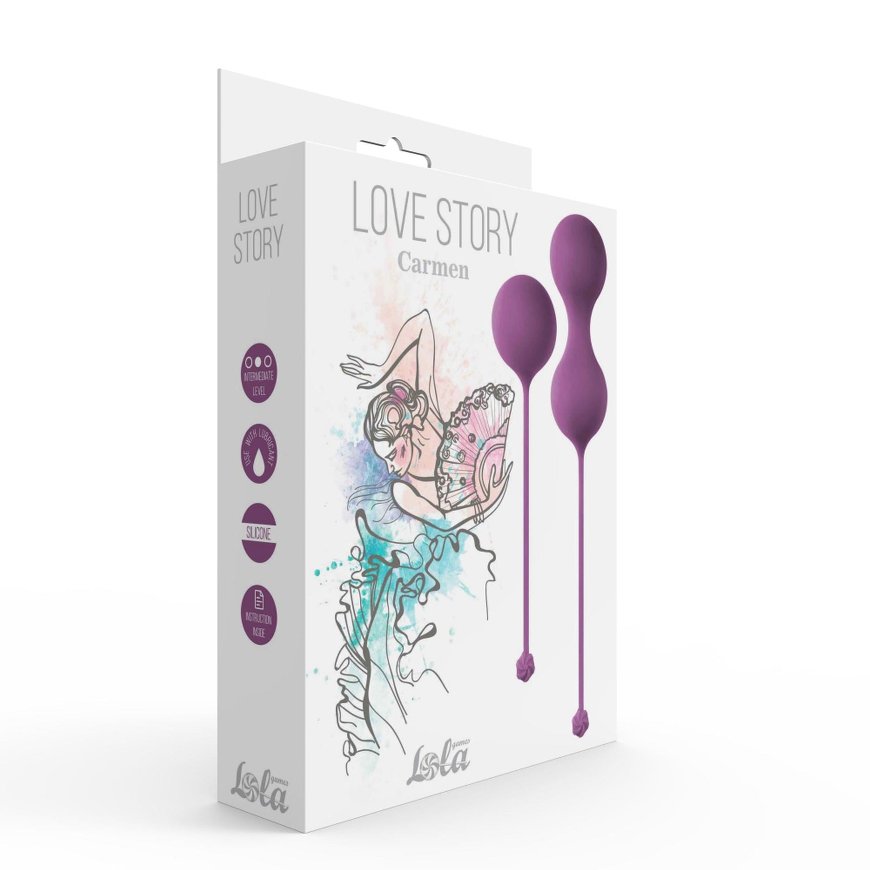 Set de bile vaginale Love Story Carmen Lavender