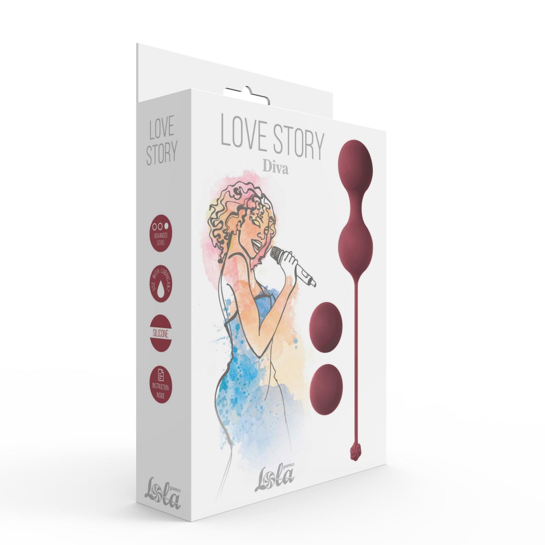 Set de bile vaginale Diva Love Story roșii