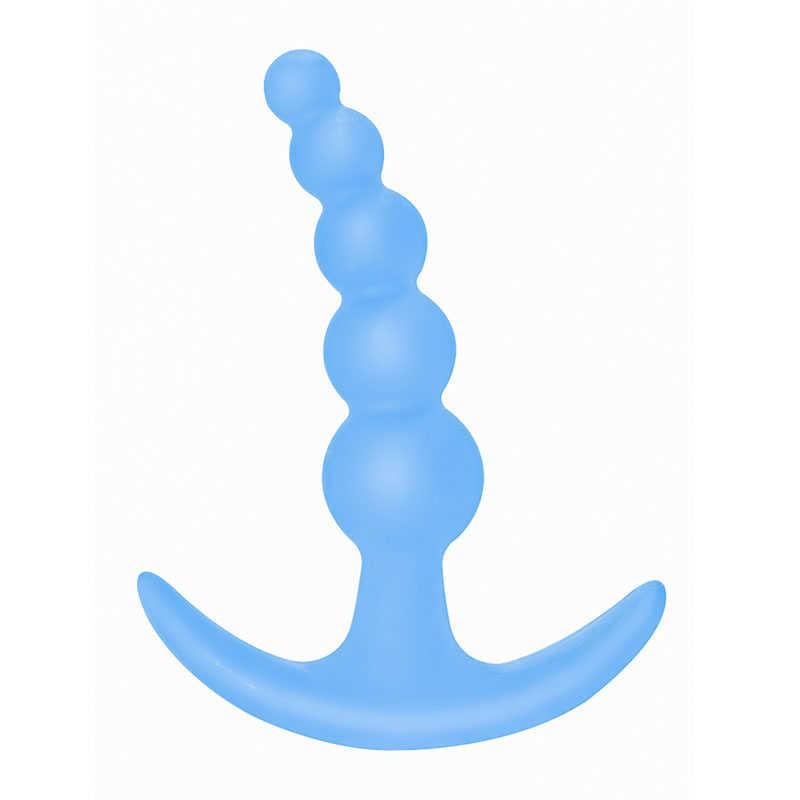 Dop anal din silicon Bubbles Lola Toys albastru 10 cm