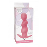 Dop anal vibrant spiralat Lola Toys, roz, 9,5 cm, LR44