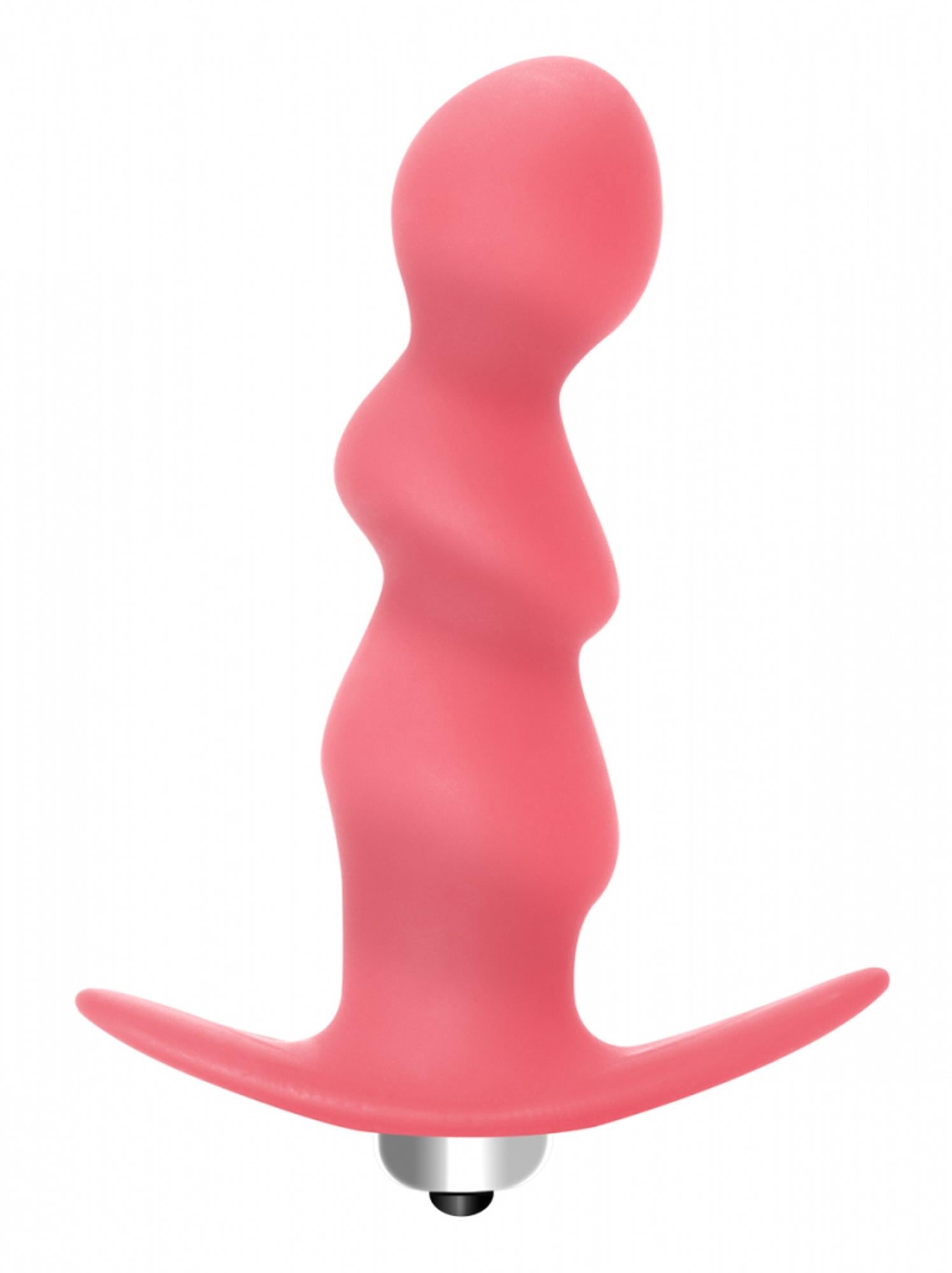 Dop anal vibrant spiralat Lola Toys, roz, 9,5 cm, LR44