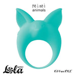 Inel vibrant din silicon MiMi Animals Kitten Kyle Green