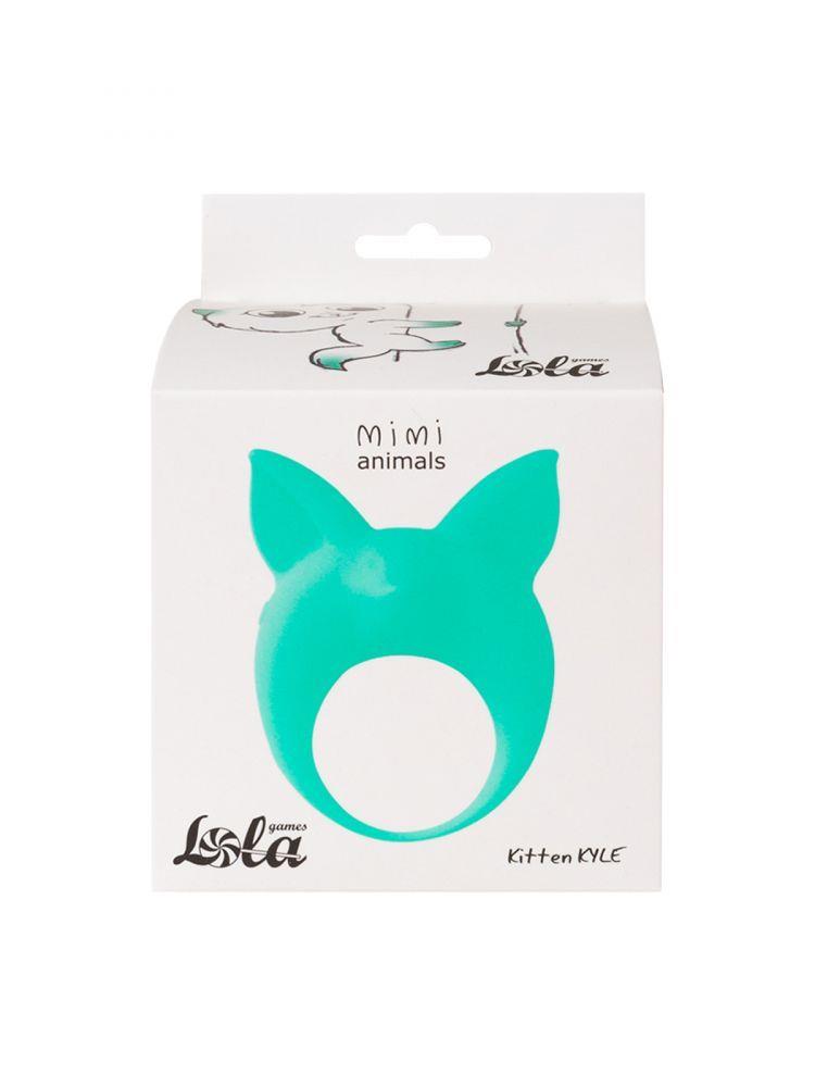 Inel vibrant din silicon MiMi Animals Kitten Kyle Green