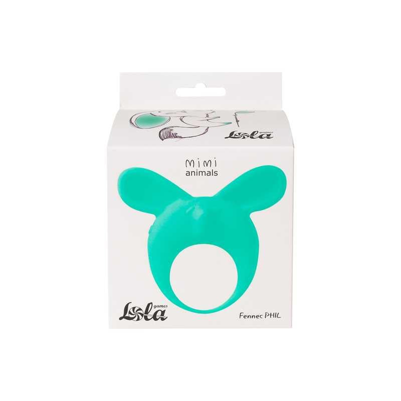 Inel vibrant din silicon MiMi Animals Fennec Phil, verde