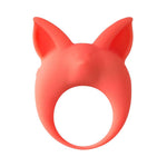 Inel vibrant din silicon MiMi Animals Kitten Kyle, portocaliu