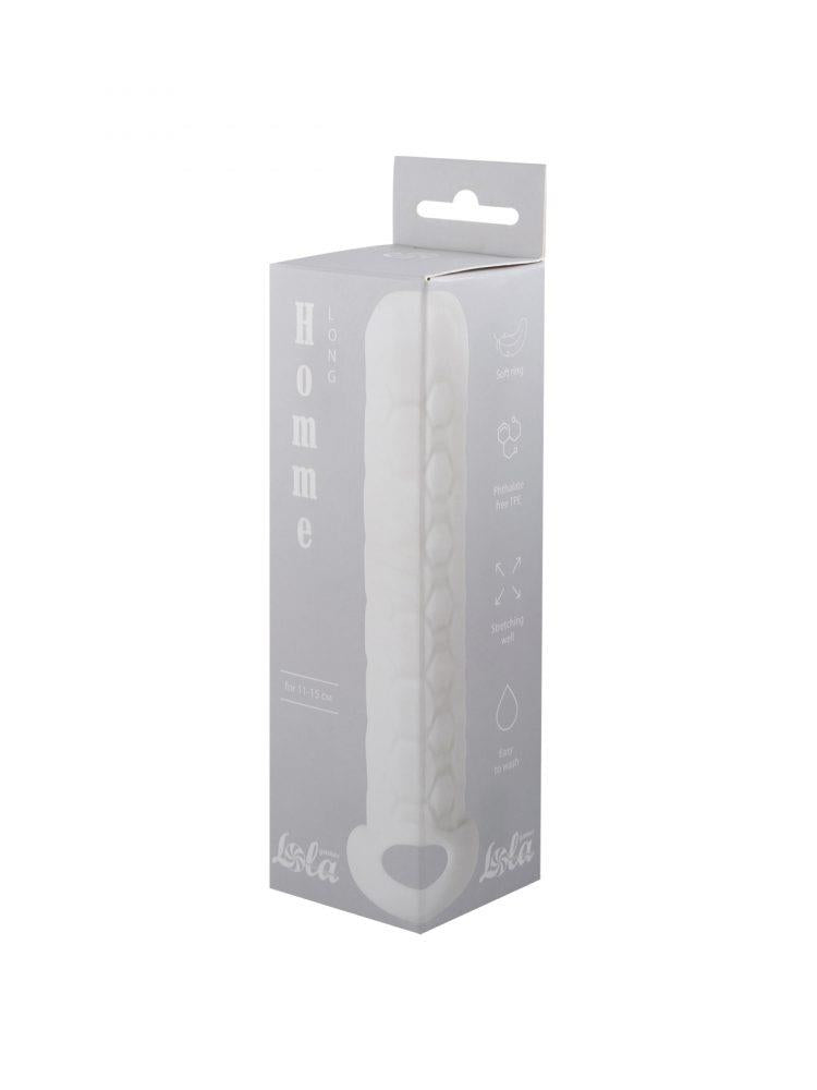 Extensie lungă Homme TPE albă 15,5 cm
