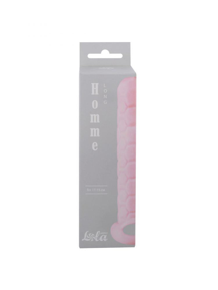 Extensie de penis lungă pentru bărbați, roz, TPE, 15,5 cm