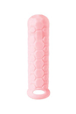 Extensie de penis lungă pentru bărbați, roz, TPE, 15,5 cm