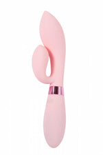 Vibrator Indeep Juna din silicon, roz, USB, 21,5 cm