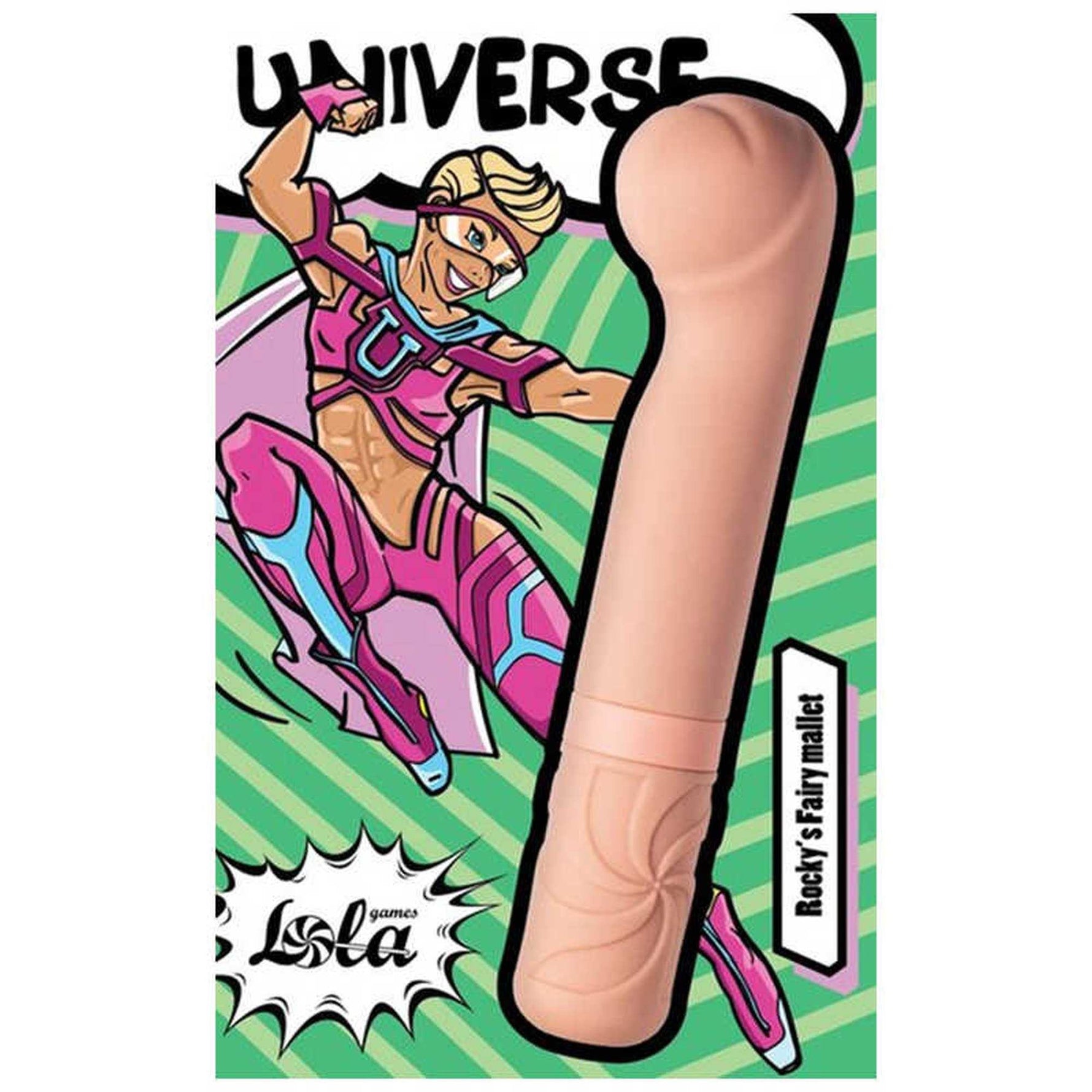 Lola Games Universe Vibrator Mini Rocky's Fairy Mallet, cu USB, din Carne