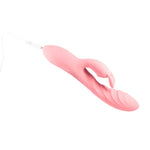 Vibrator USB Sunset din silicon, în formă de iepuraș, 20,6 cm