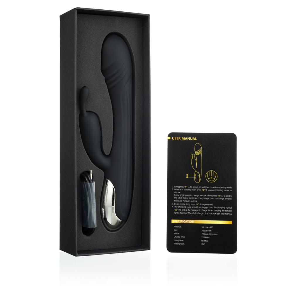Vibrator USB INTY Toys Peak din silicon cu formă de iepuraș