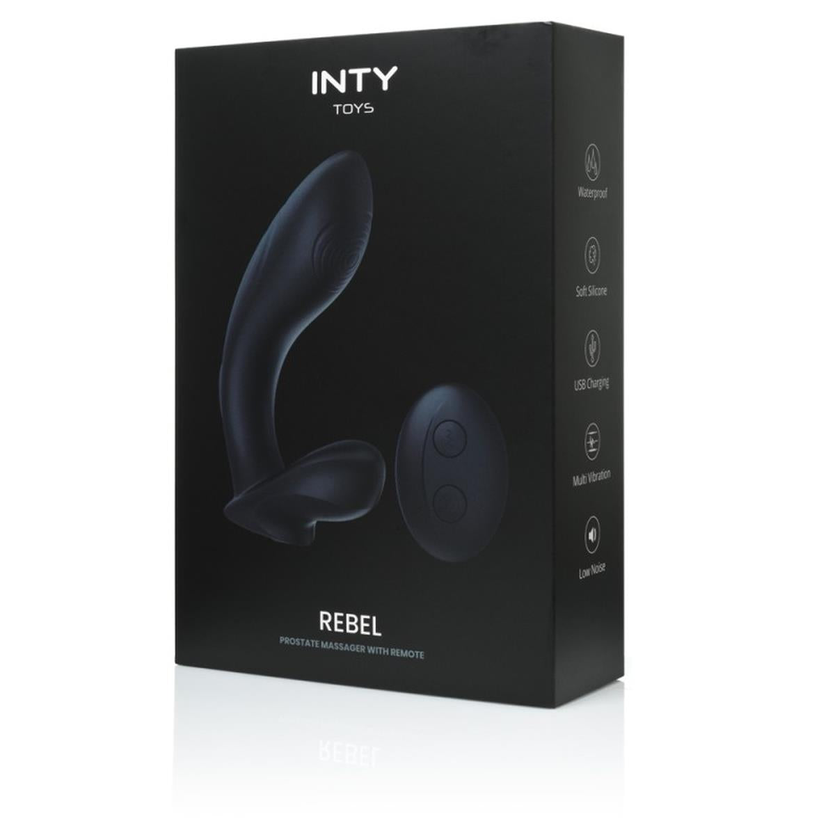 Masaj de prostată din silicon Rebel INTY Toys cu telecomandă USB, 10 moduri