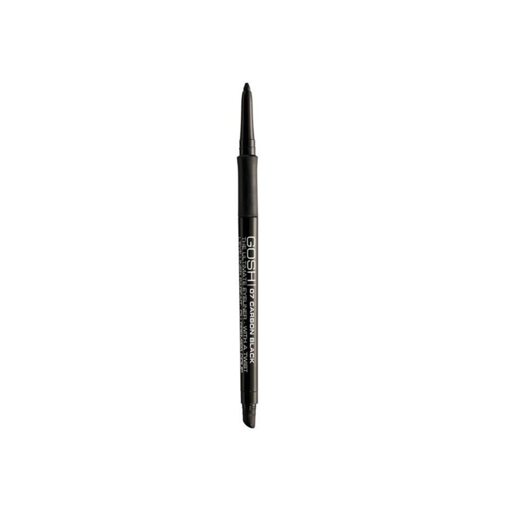Gosh, The Ultimate With A Twist, Allergy Certified, Răsucire, Soft & Precise Line, Creion de ochi Kajal, 07, Negru de carbon, 0.4 g
