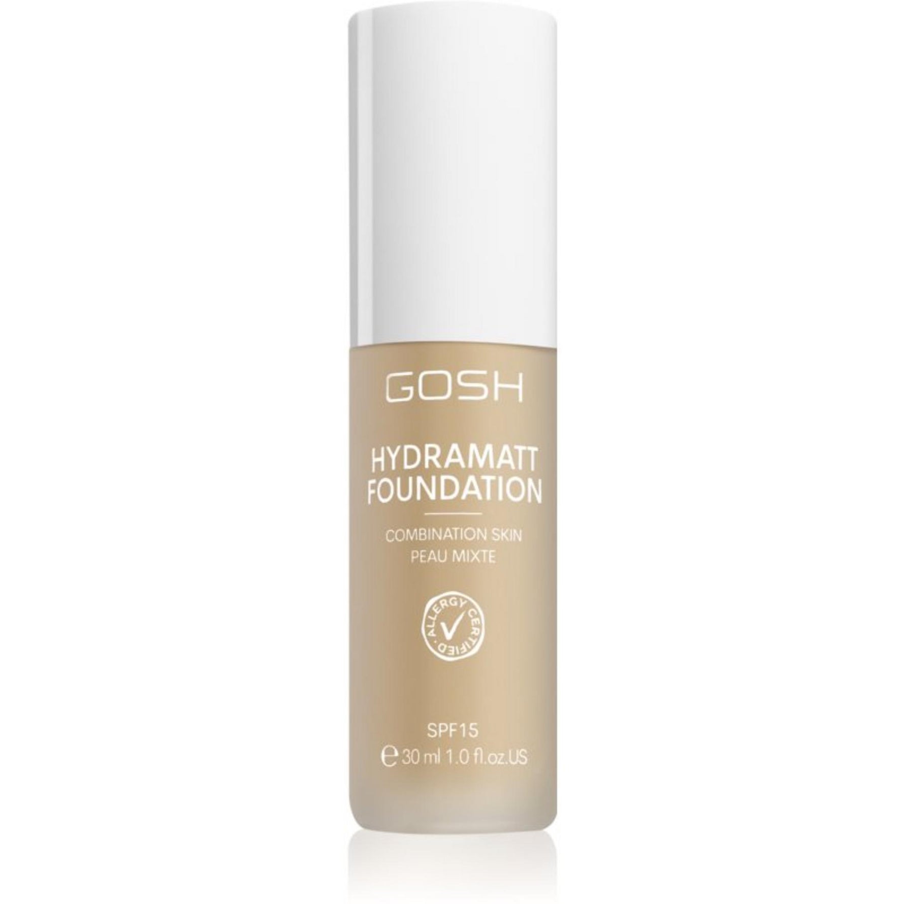 Gosh, Hydramatt, Mat, Fond de ten lichid, 004N, Neutru deschis, SPF 15, 30 ml