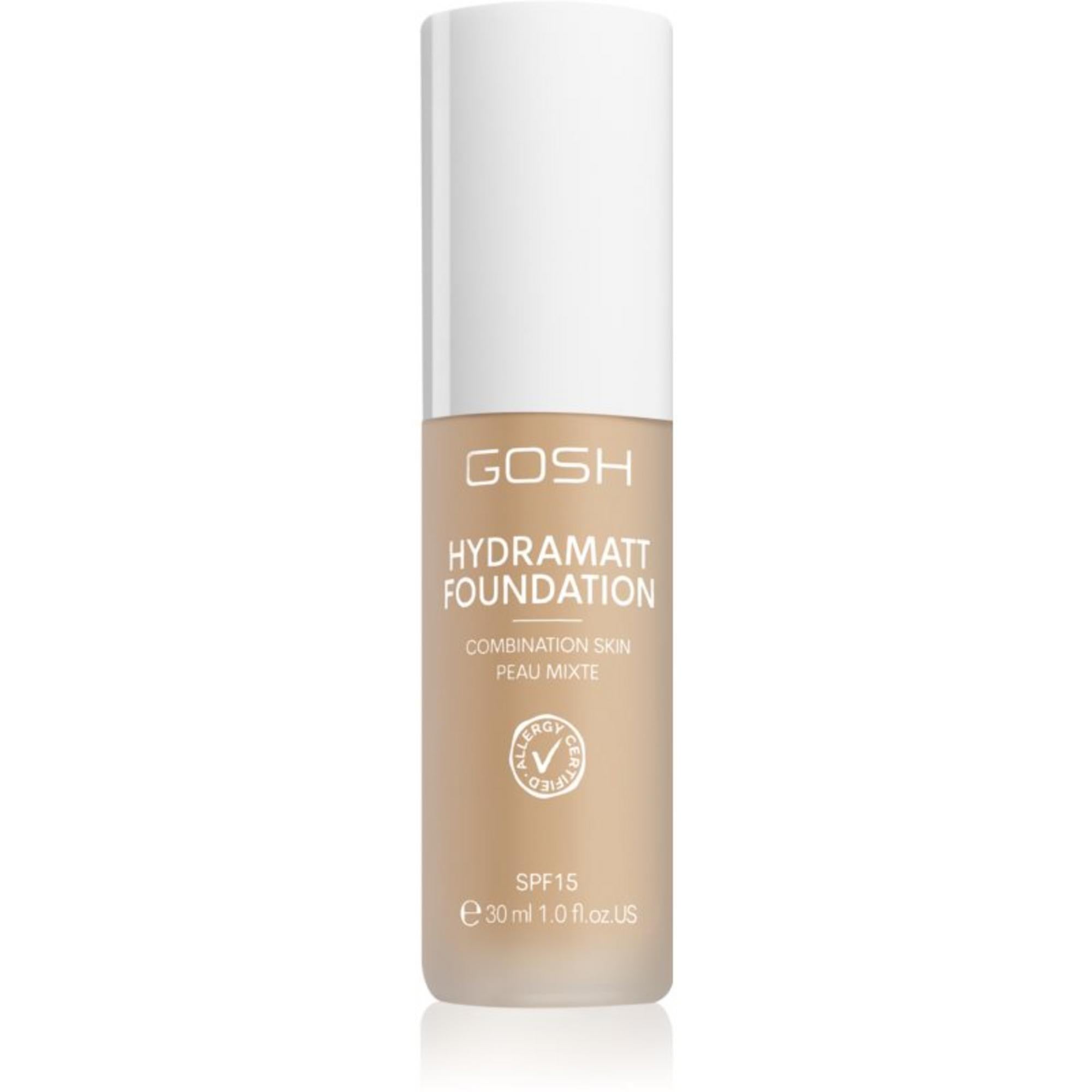 Gosh, Hydramatt, Mat, Fond de ten lichid, 006N, Lumină medie, SPF 15, 30 ml
