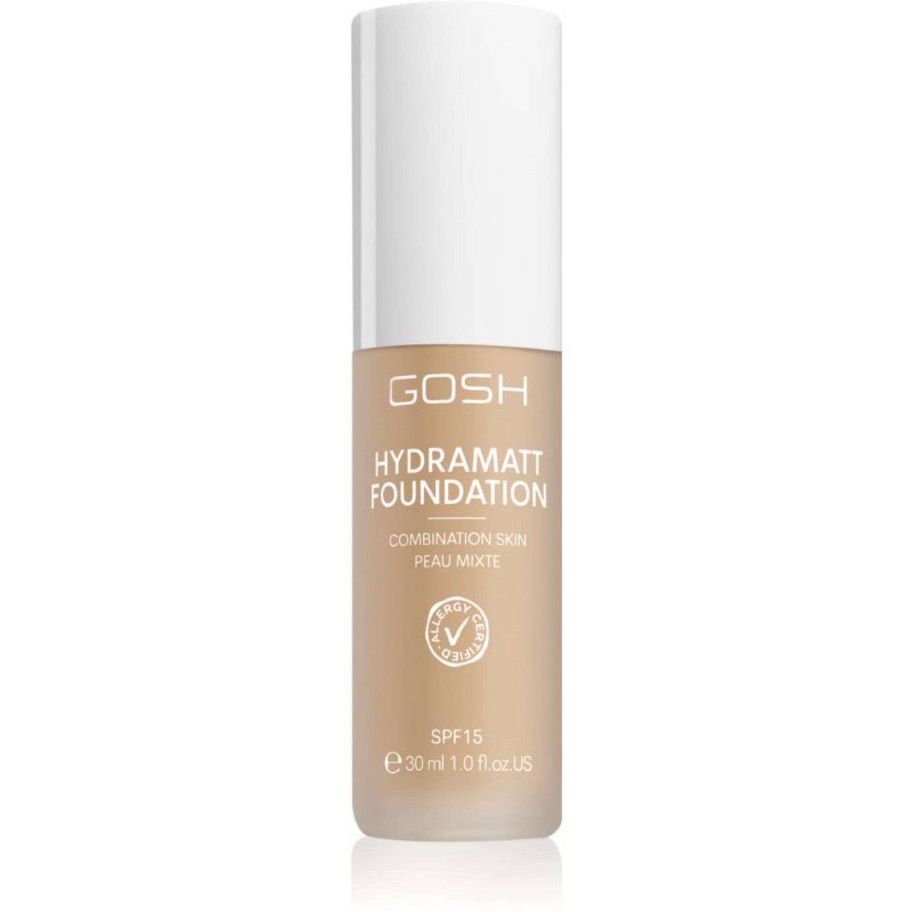 Gosh, Hydramatt, Mat, Fond de ten lichid, 006N, Lumină medie, SPF 15, 30 ml