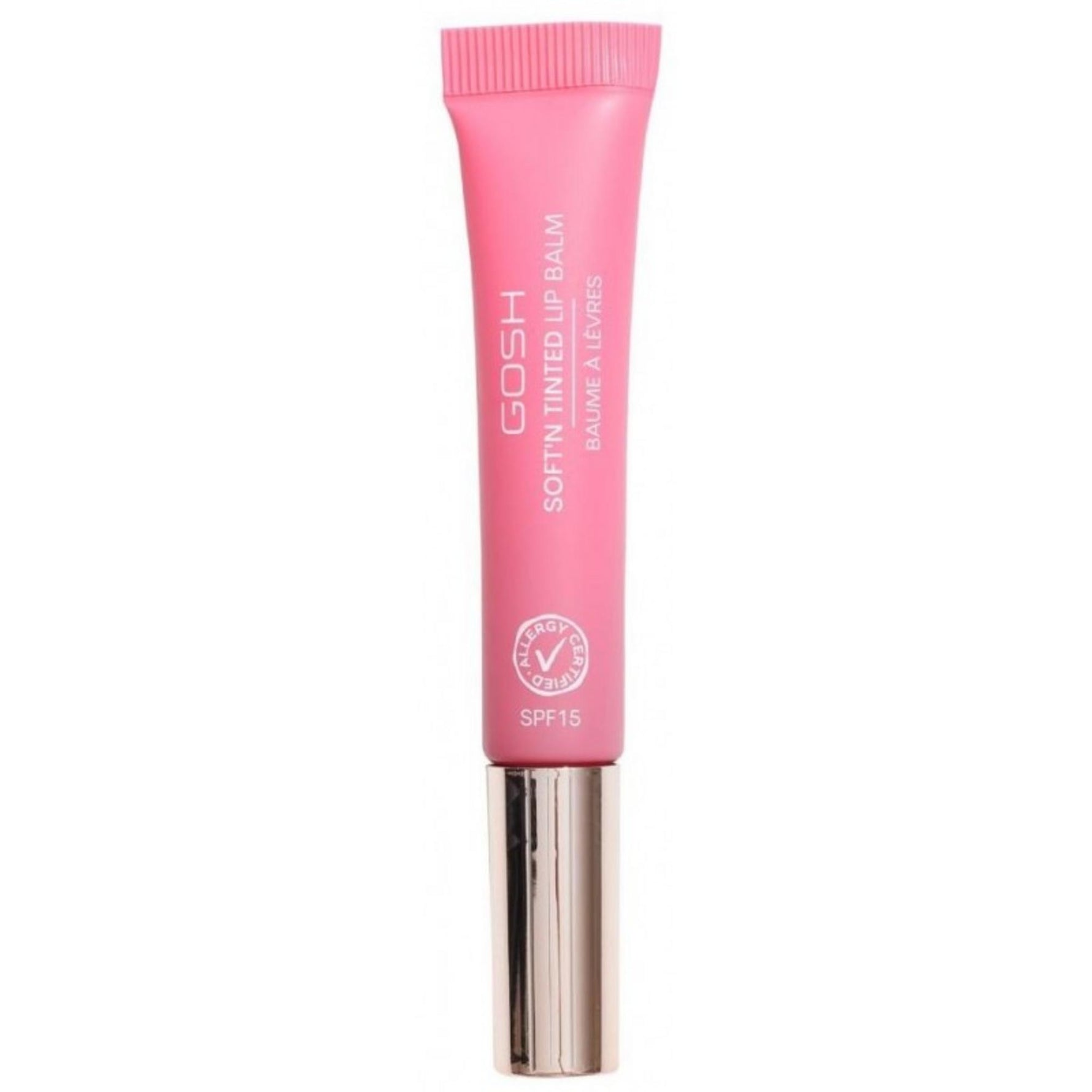Gosh, Soft'n Clear, Vegan, Strălucire ridicată, Balsam de buze, 005, Trandafir roz, SPF 15, 8 ml