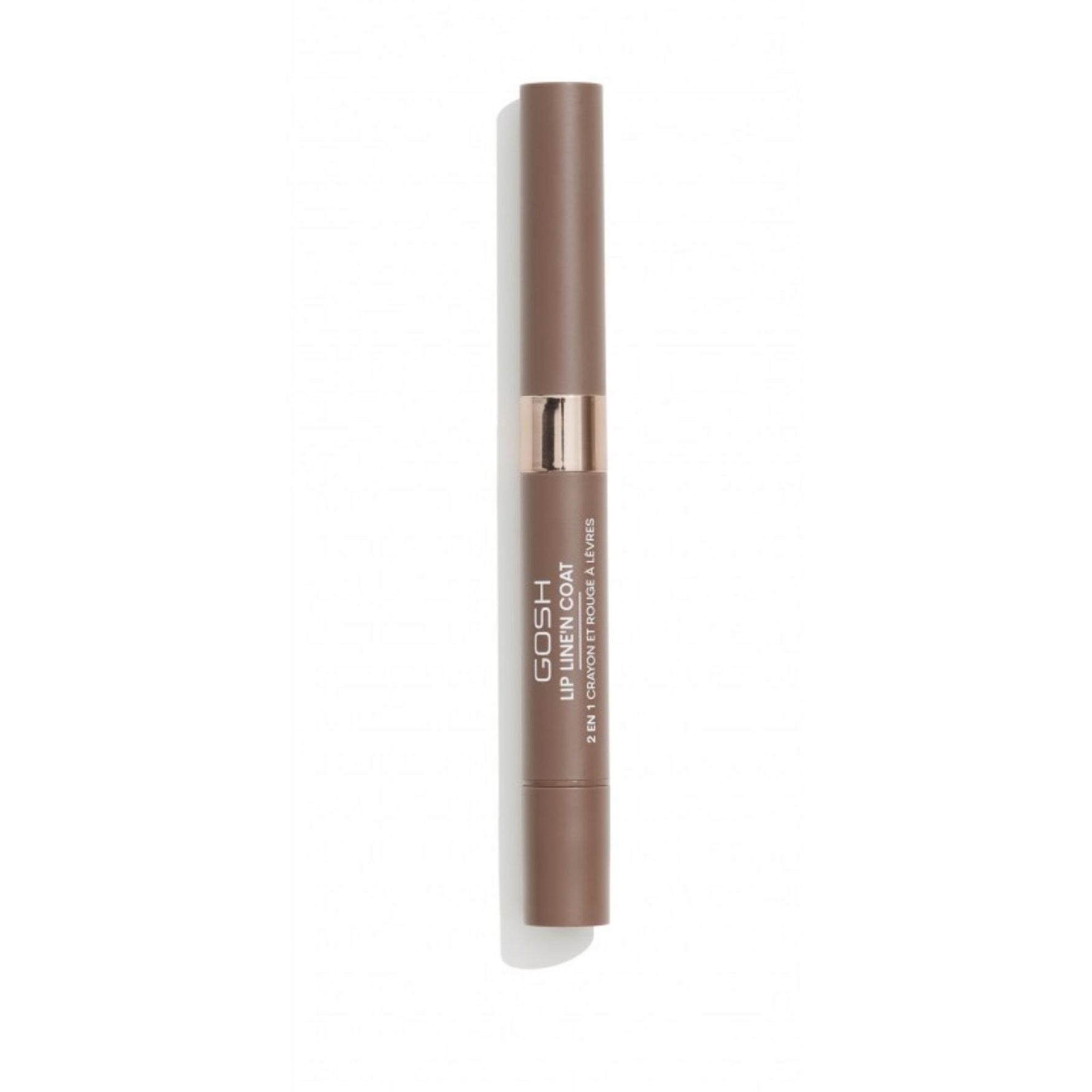 Gosh, Line'n Coat, Creion pentru buze și lac pentru buze 2 în 1, 005, Zahăr brun, 2 ml