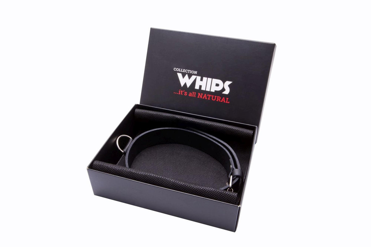 Guler bărbătesc îngust, din piele, 3 cm, Whips Collection