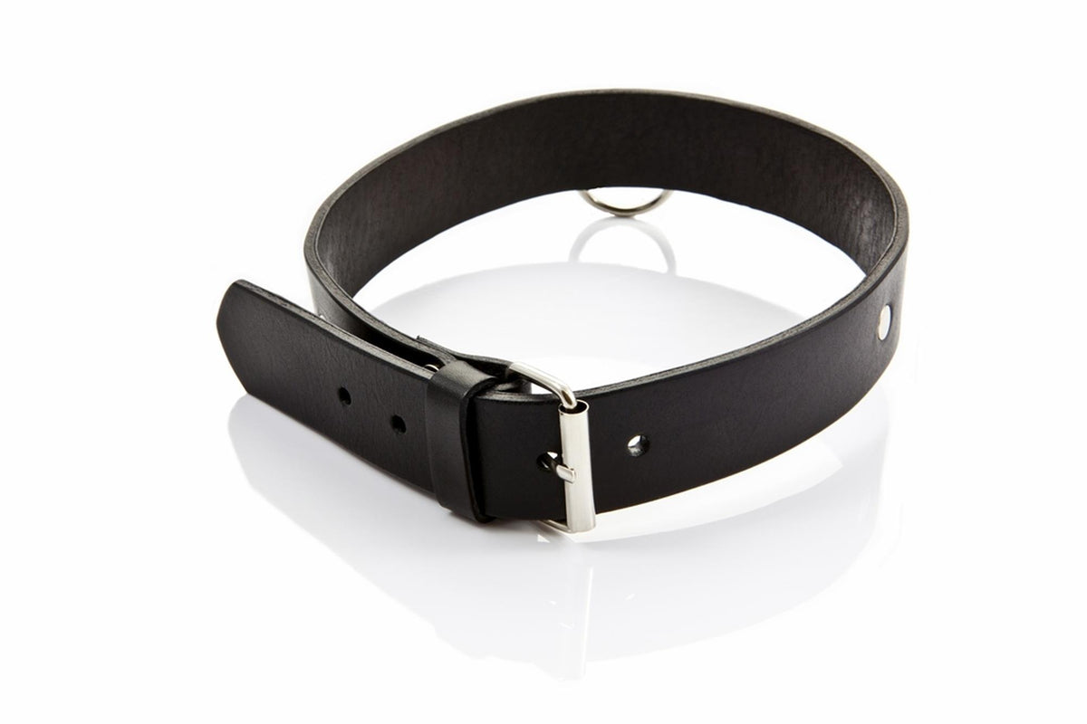 Guler bărbătesc îngust, din piele, 3 cm, Whips Collection