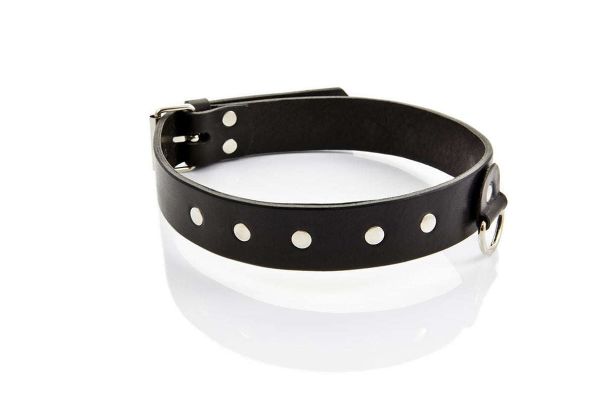 Guler bărbătesc îngust, din piele, 3 cm, Whips Collection
