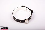 Guler pentru femei Whips Collection, alb mediu, piele, reglabil