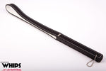 Curea de biciuire din piele Whips Collection, albă, 37 cm