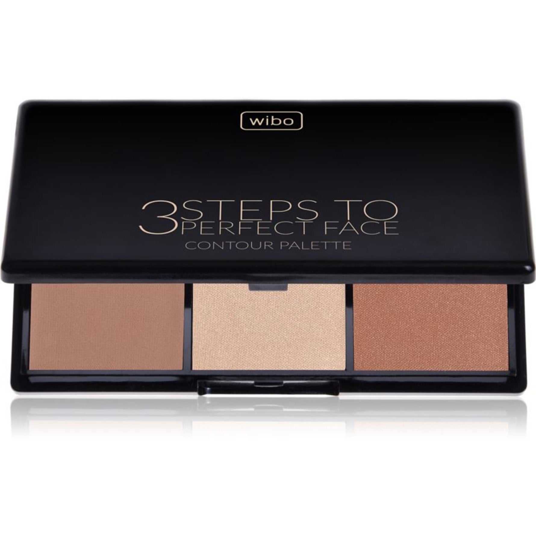 Wibo, 3 Steps to Perfect Dark, Mat, Paletă de conturare, Întunecat, 3 nuanțe, 10 g