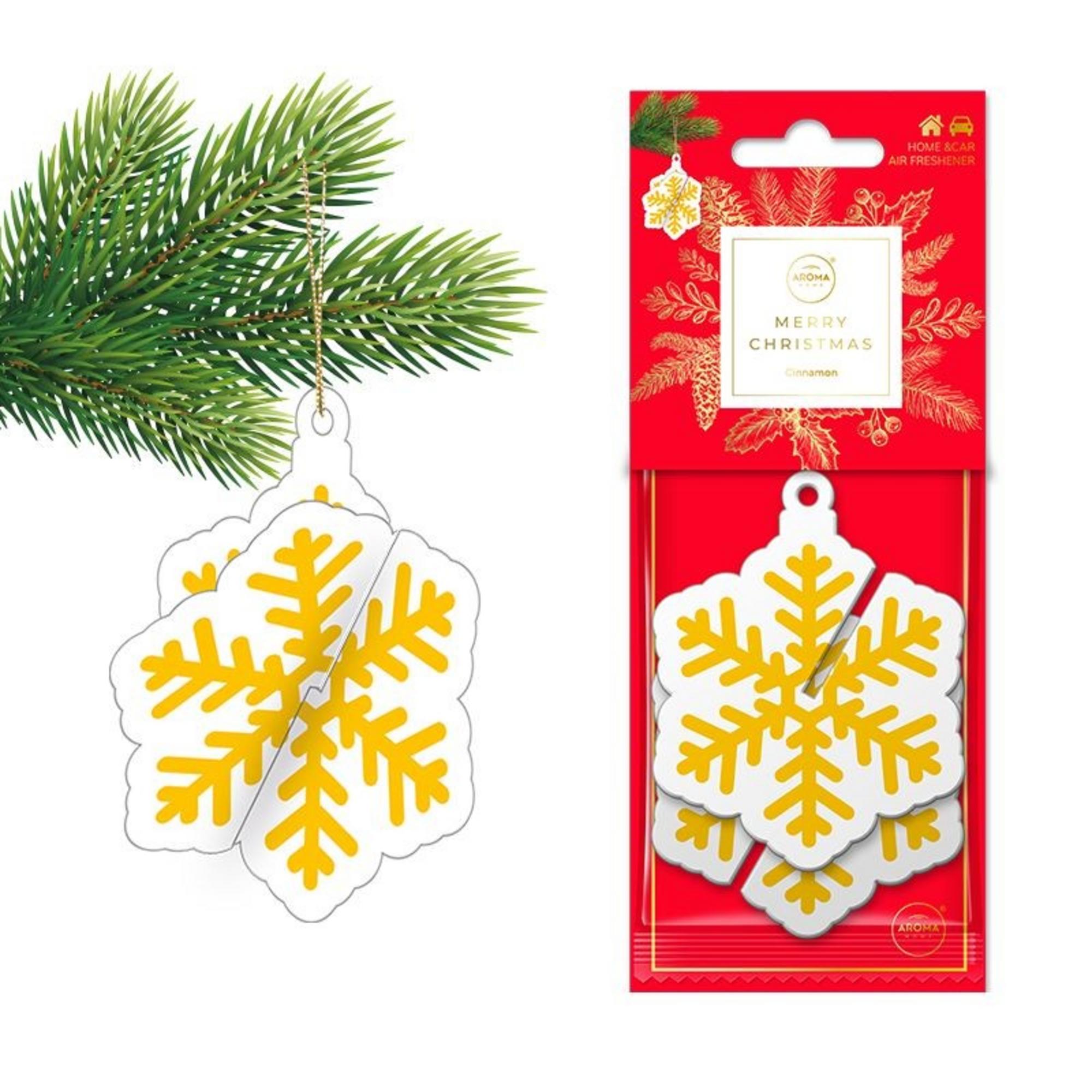Aroma Car, Xmas 3D Snowflake, Cinnamon, Odorizant de cameră