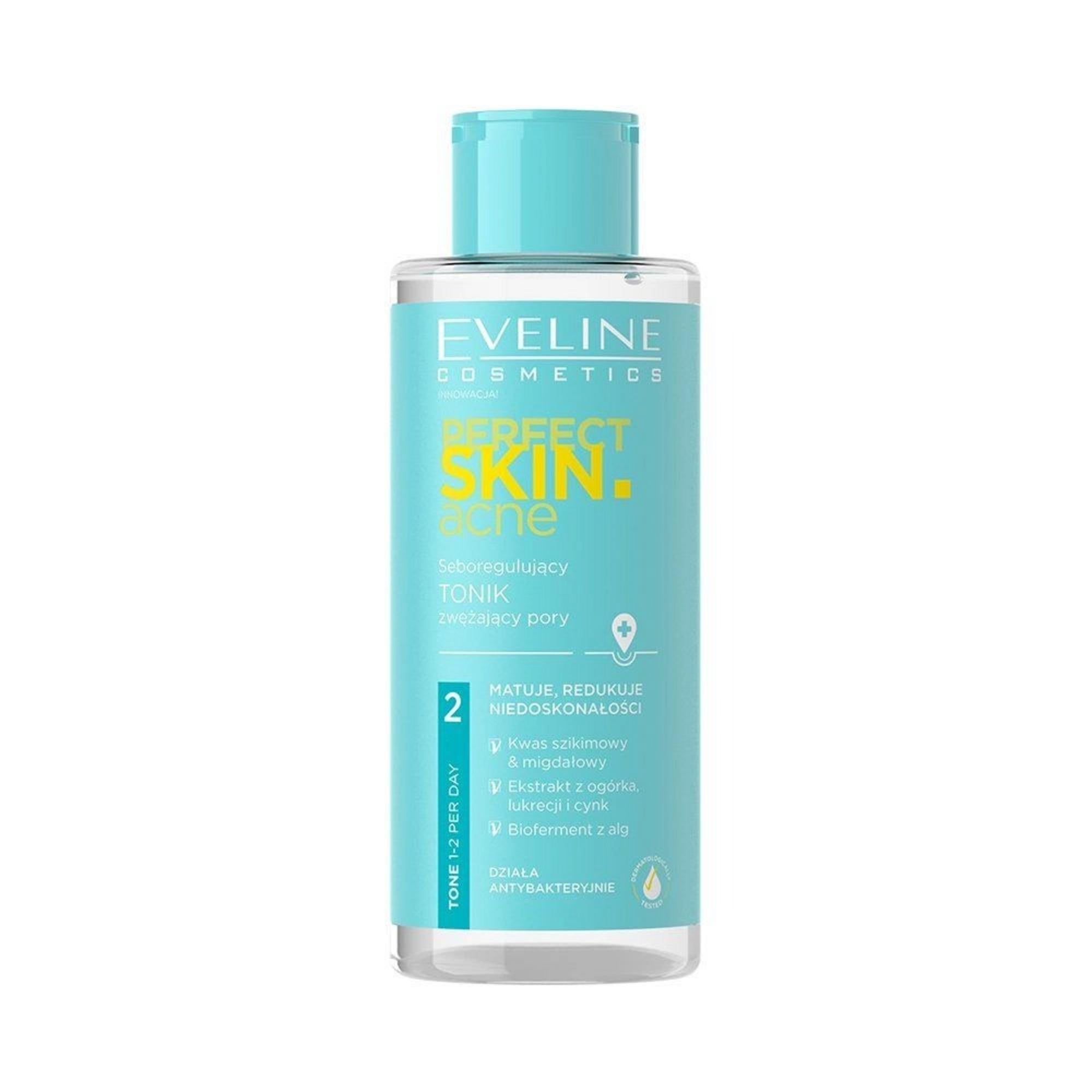 Eveline Cosmetics, Perfect Skin.Acne, Sebum-reglator, Loțiune tonică, Pentru față, 200 ml