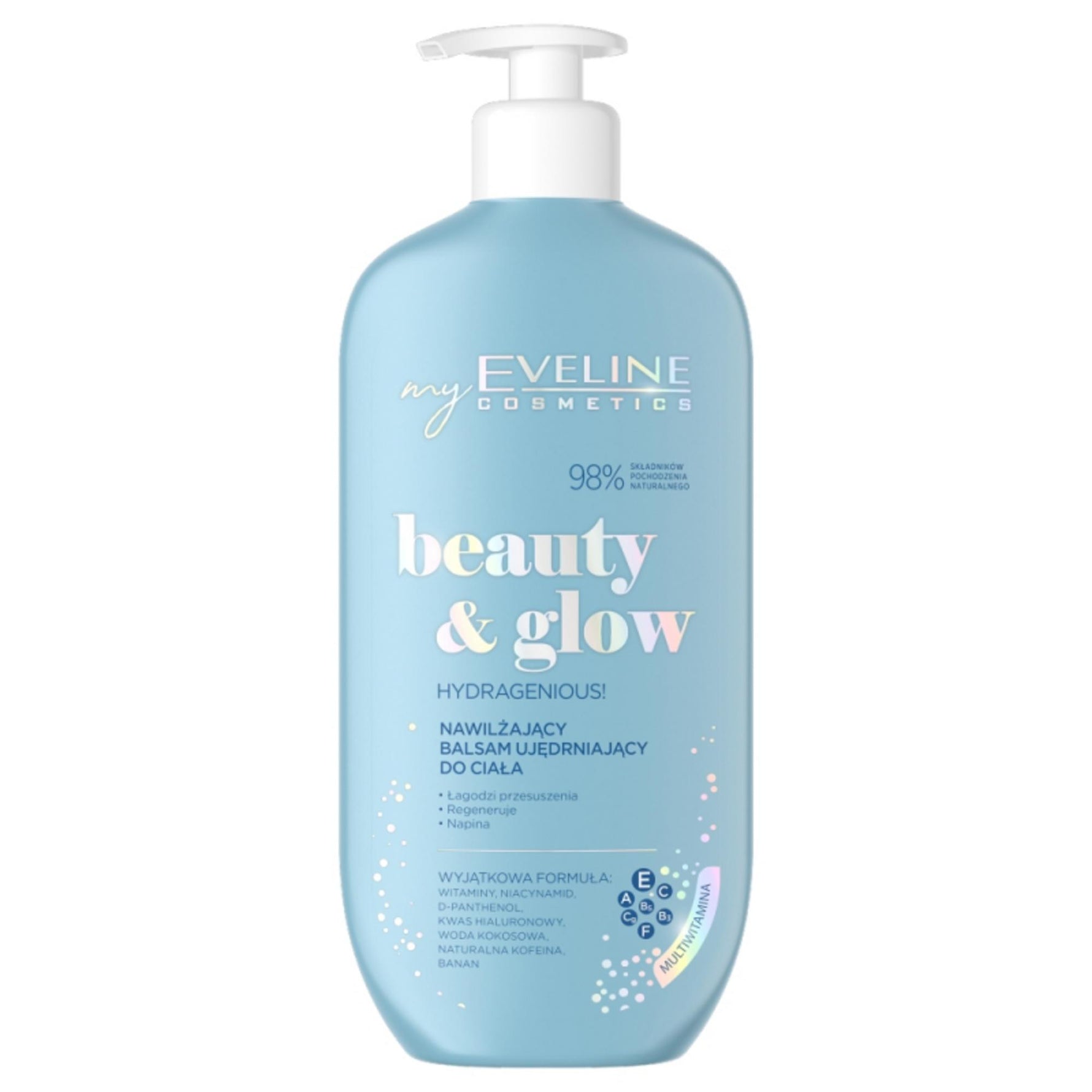 Eveline Cosmetics, Beauty & Glow, Vegan, Întărire, Zilnic, Loțiune de corp, Corp, 350 ml