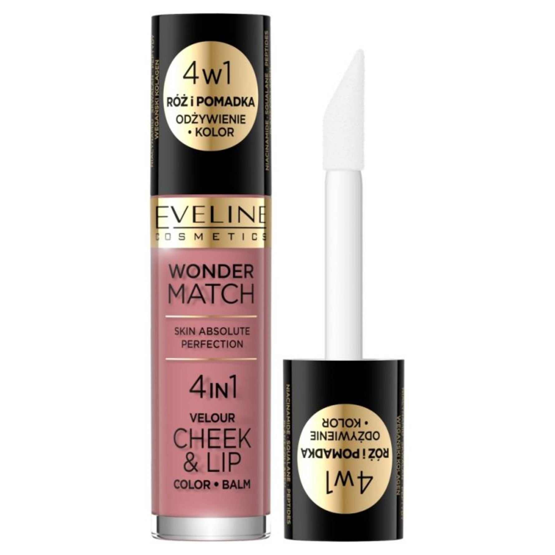Eveline Cosmetics, Wonder Match 4in1, Balsam pentru buze și obraji 2-în-1, 02, 4.5 ml