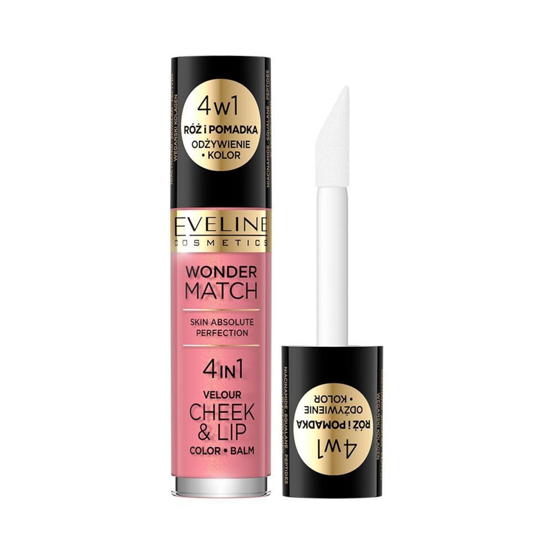 Eveline Cosmetics, Wonder Match 4in1, Balsam pentru buze și obraji 2-în-1, 03, 4.5 ml