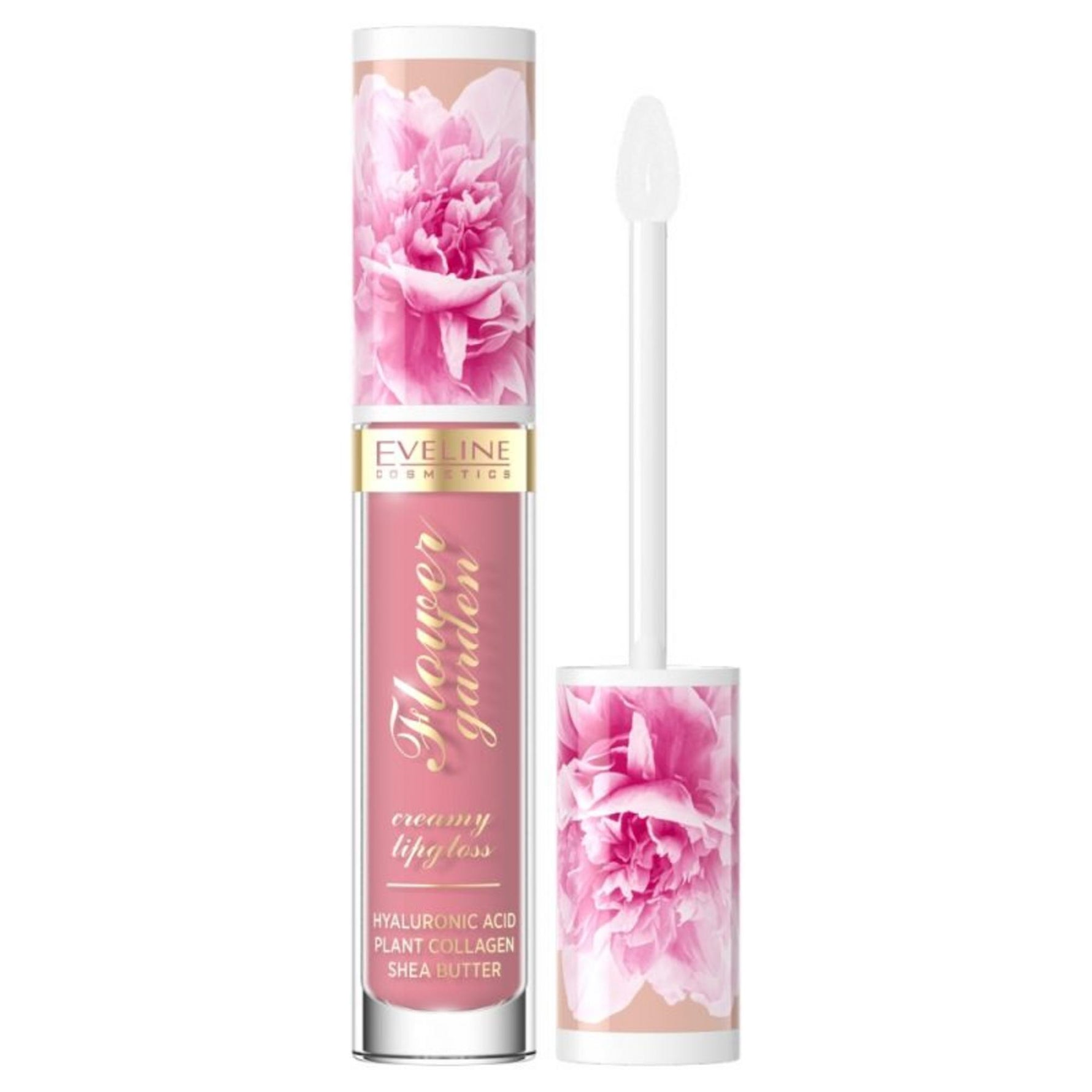 Eveline Cosmetics, Flower Garden, Lucios, Luciu de buze, 01, Delicate Rose, 4.5 ml