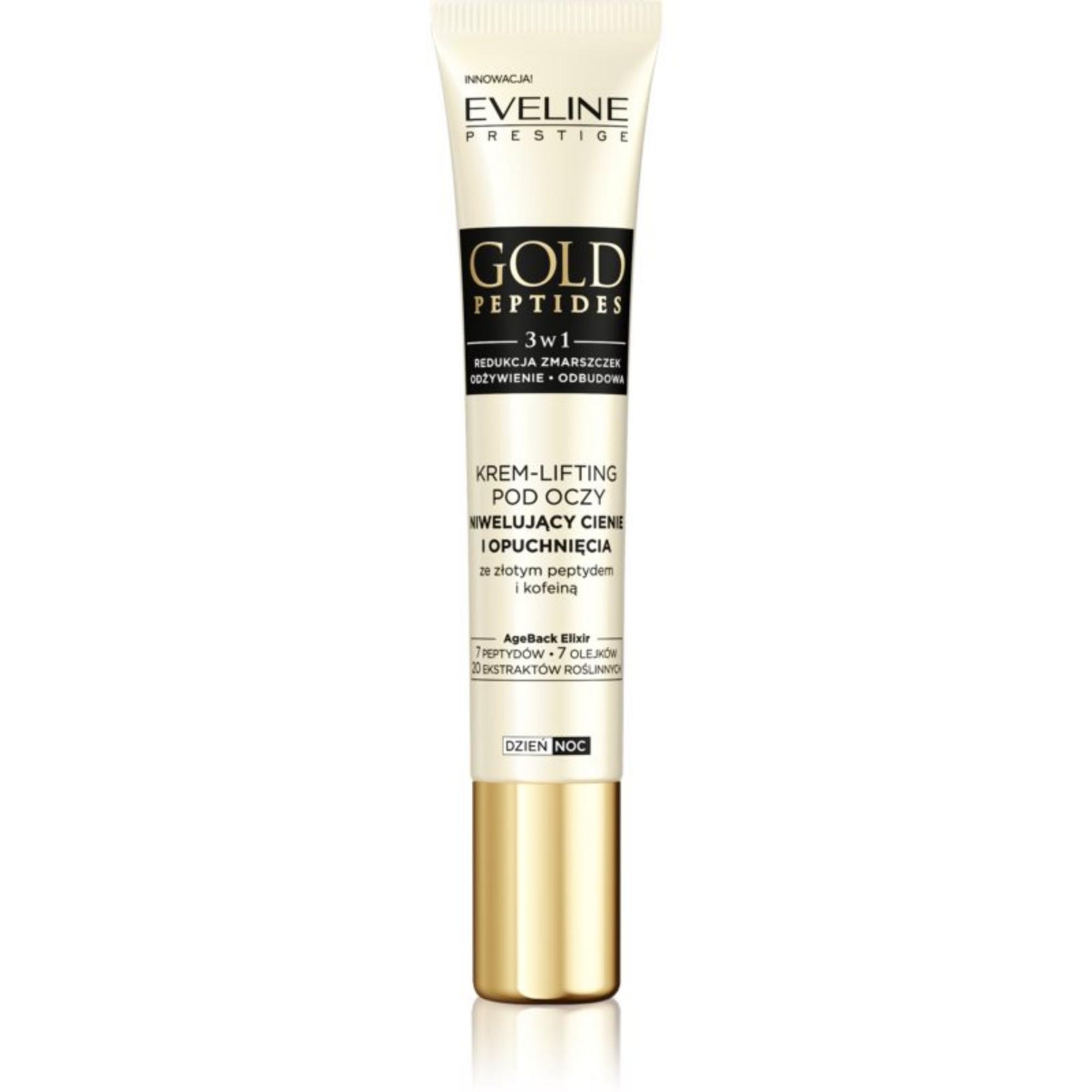 Eveline Cosmetics, Gold Peptides, Peptide, Anticercane, Noaptea, Cremă pentru ochi, 20 ml