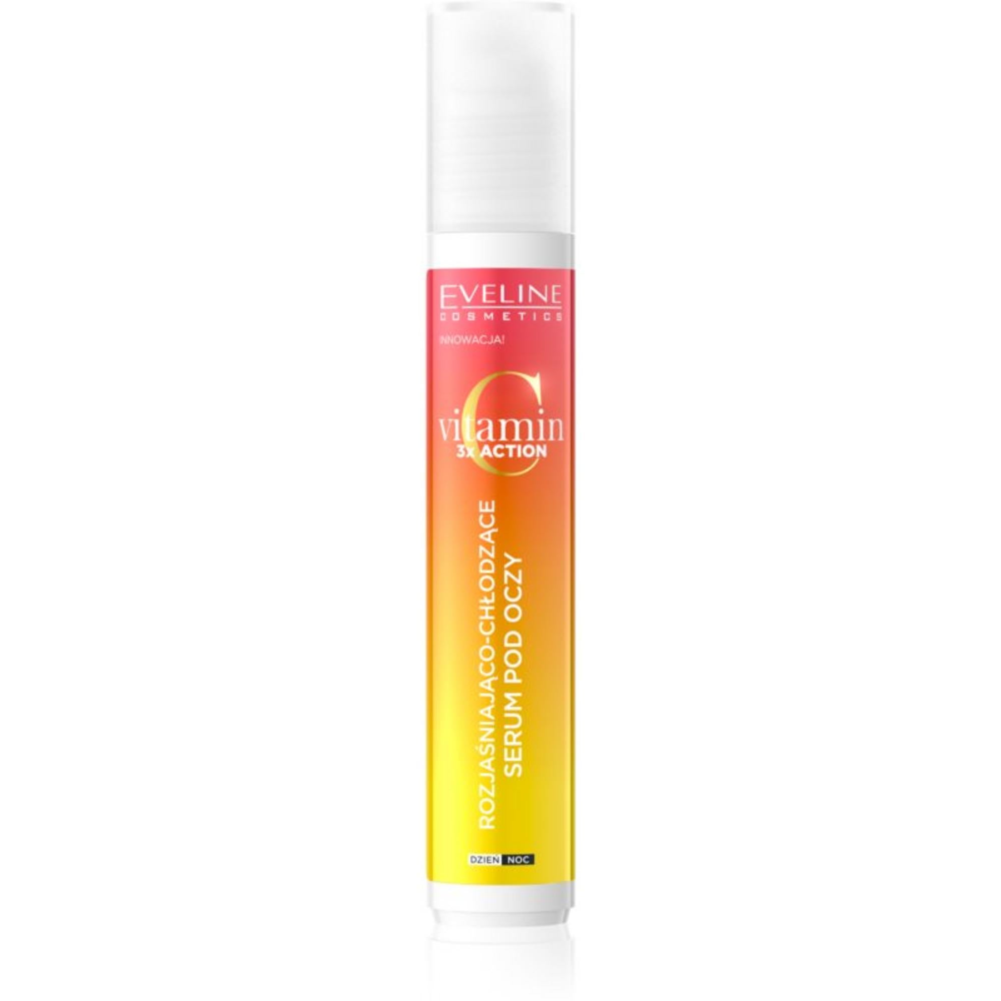 Eveline Cosmetics, Vitamin C 3x Action, Vitamina C, Instant Glow & Lift, Zi, Roll-on pentru ochi, 15 ml
