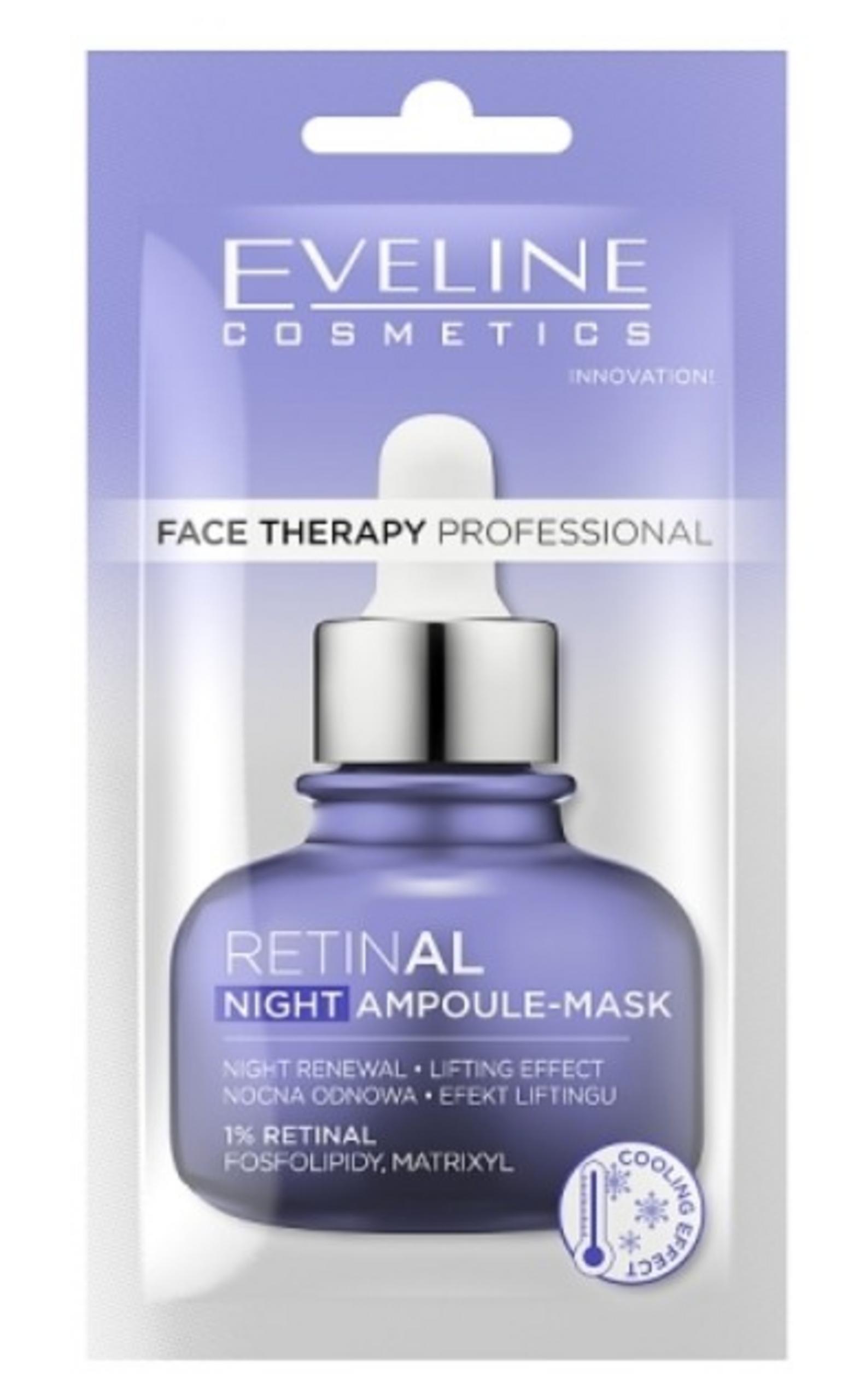 Eveline Cosmetics, Therapy Professional, Retinal, Ridicare, Mască de dormit de noapte, 8 ml