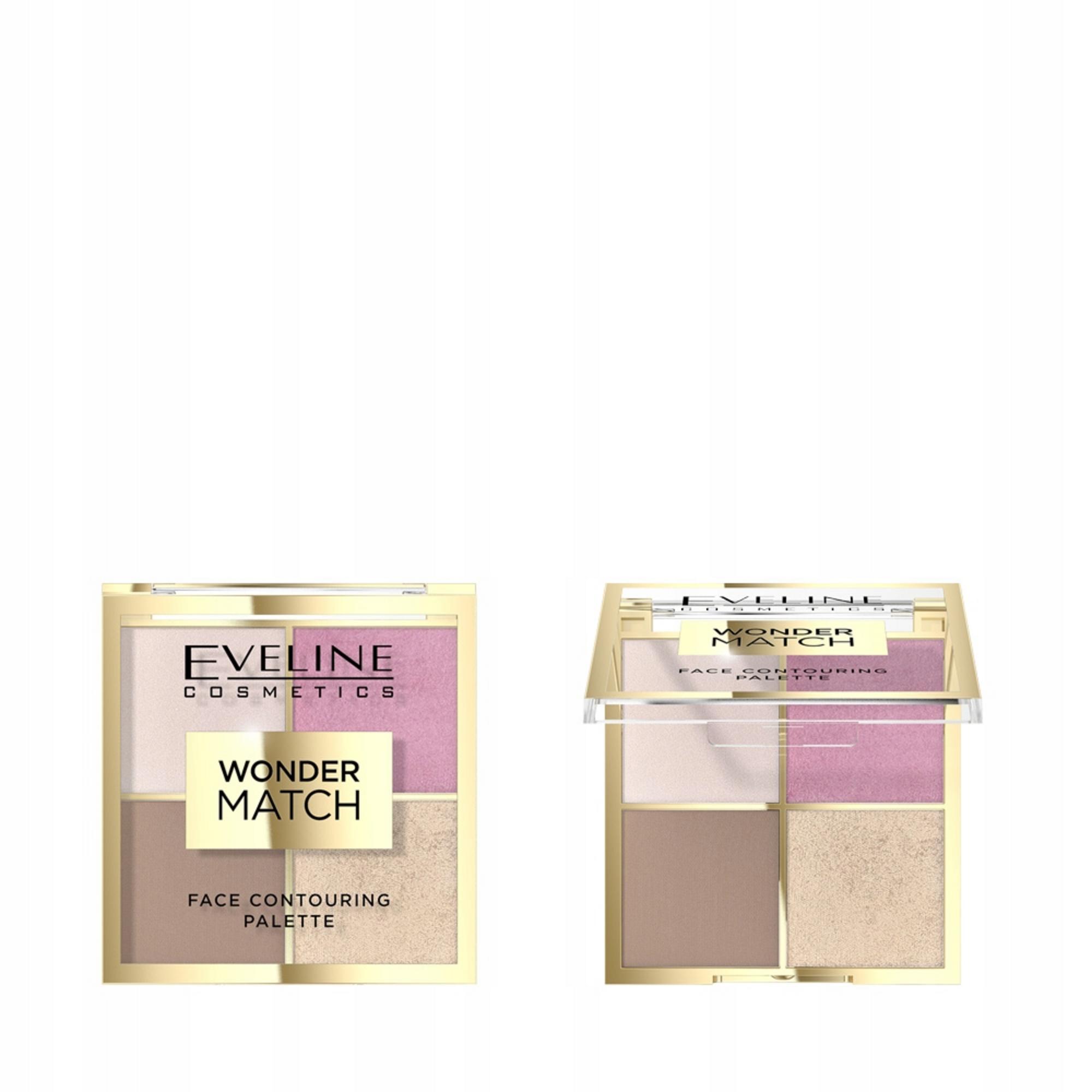 Eveline Cosmetics, Wonder Match, Paletă de conturare, 4 nuanțe, 01, 10.8 g