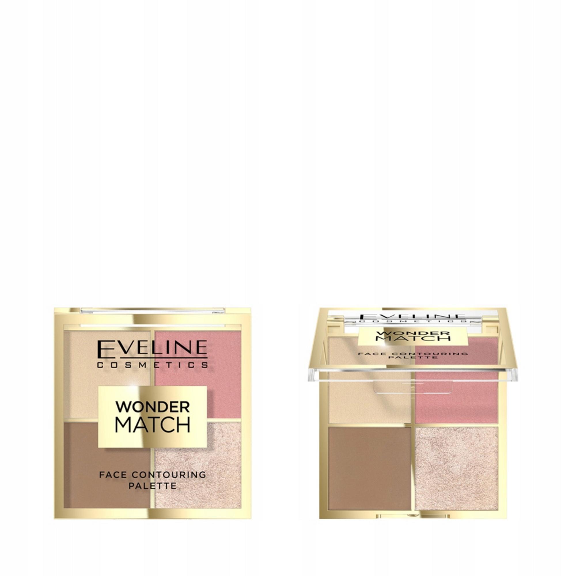 Eveline Cosmetics, Wonder Match, Paletă de conturare, 4 nuanțe, 02, 10.8 g
