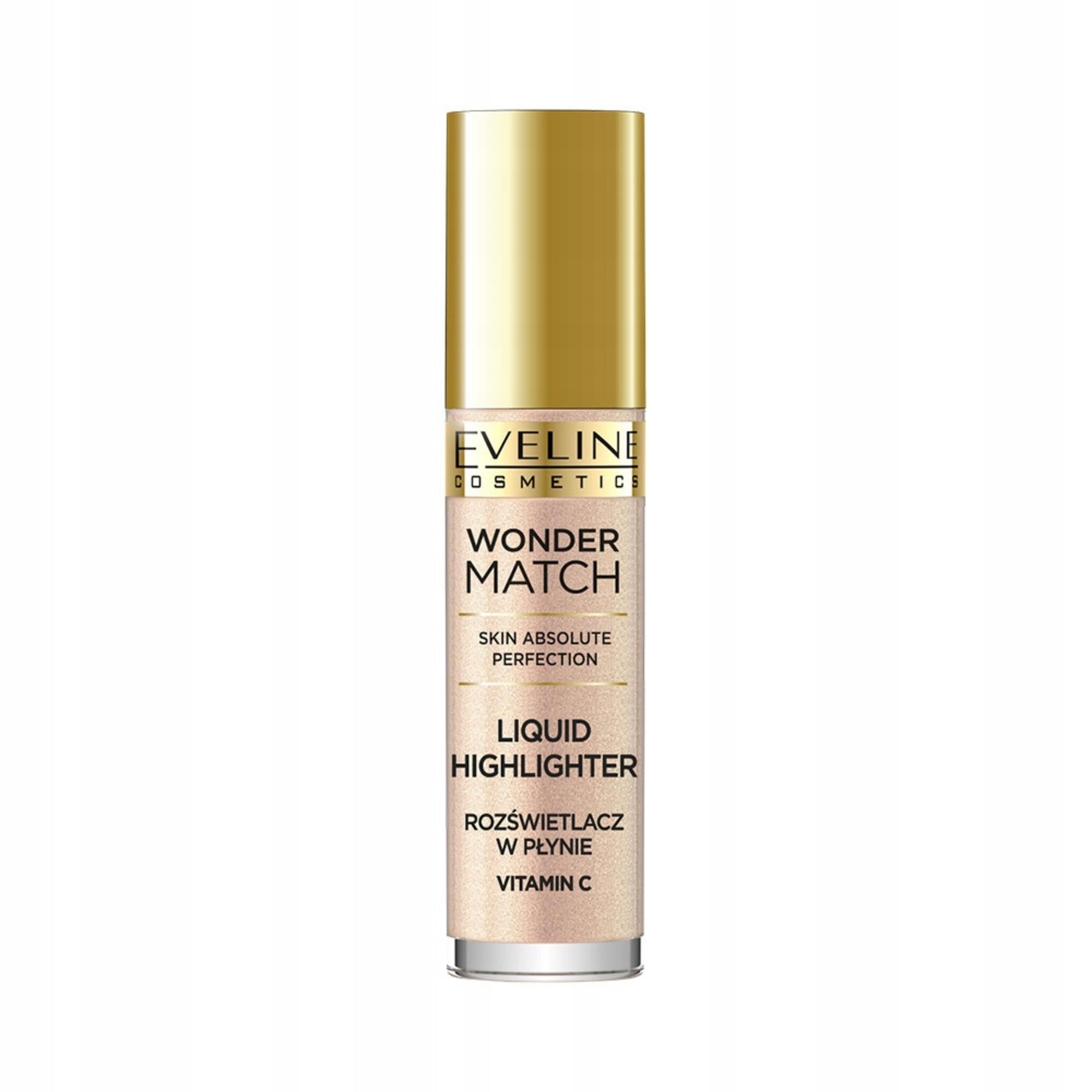 Eveline Cosmetics, Wonder Match, Vitamina C, Iluminând, Iluminator lichid, 01, Pentru față, 4.5 ml