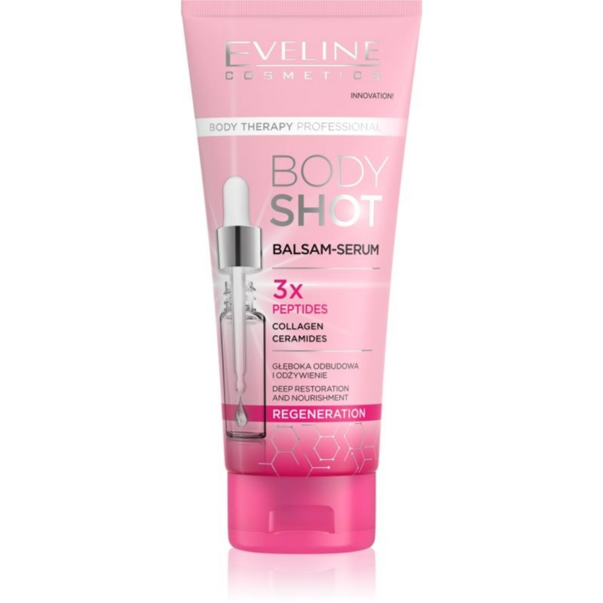 Eveline Cosmetics, Body Therapy Professional, Peptide, Collagen, Ceramide, Regenerare, Dimineață, Balsam, 200 ml
