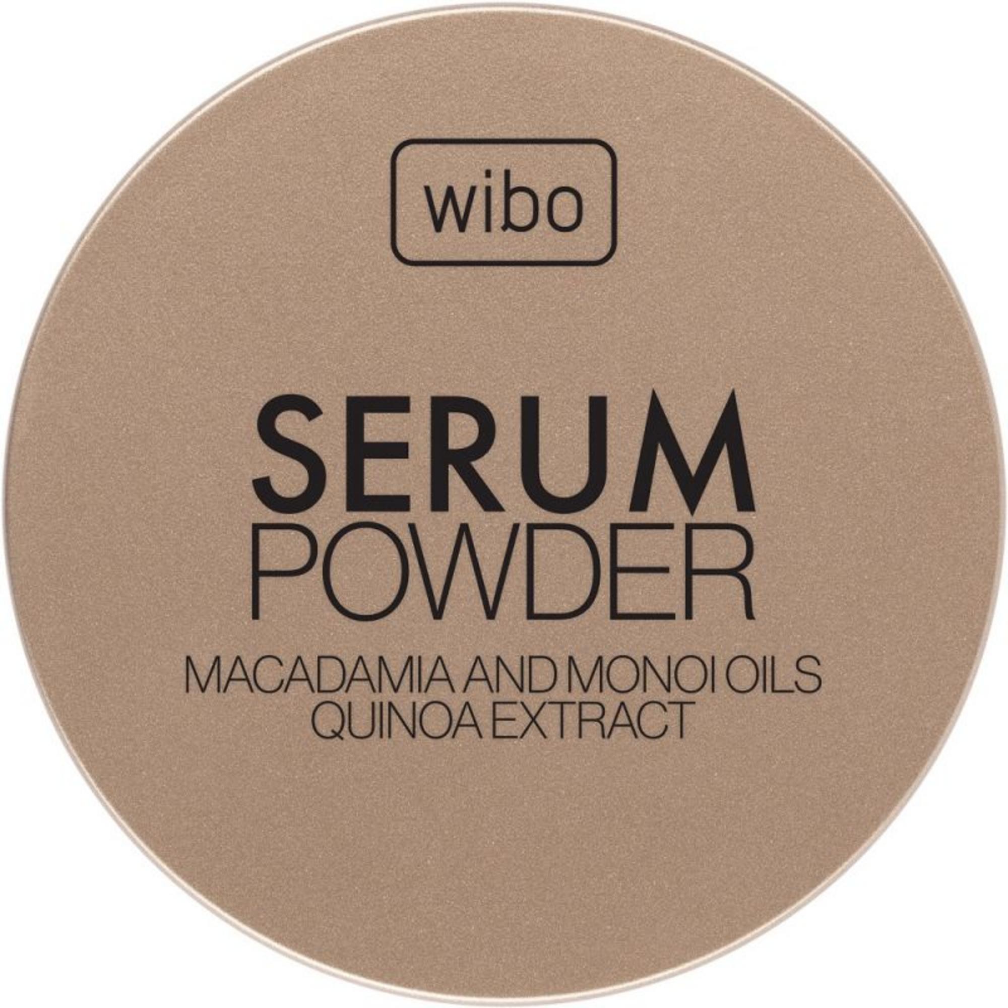 Wibo, Serum Powder Macadamia, Quinoa, Absoarbe ulei, Pudră de fixare liberă, Transparent, 10 g