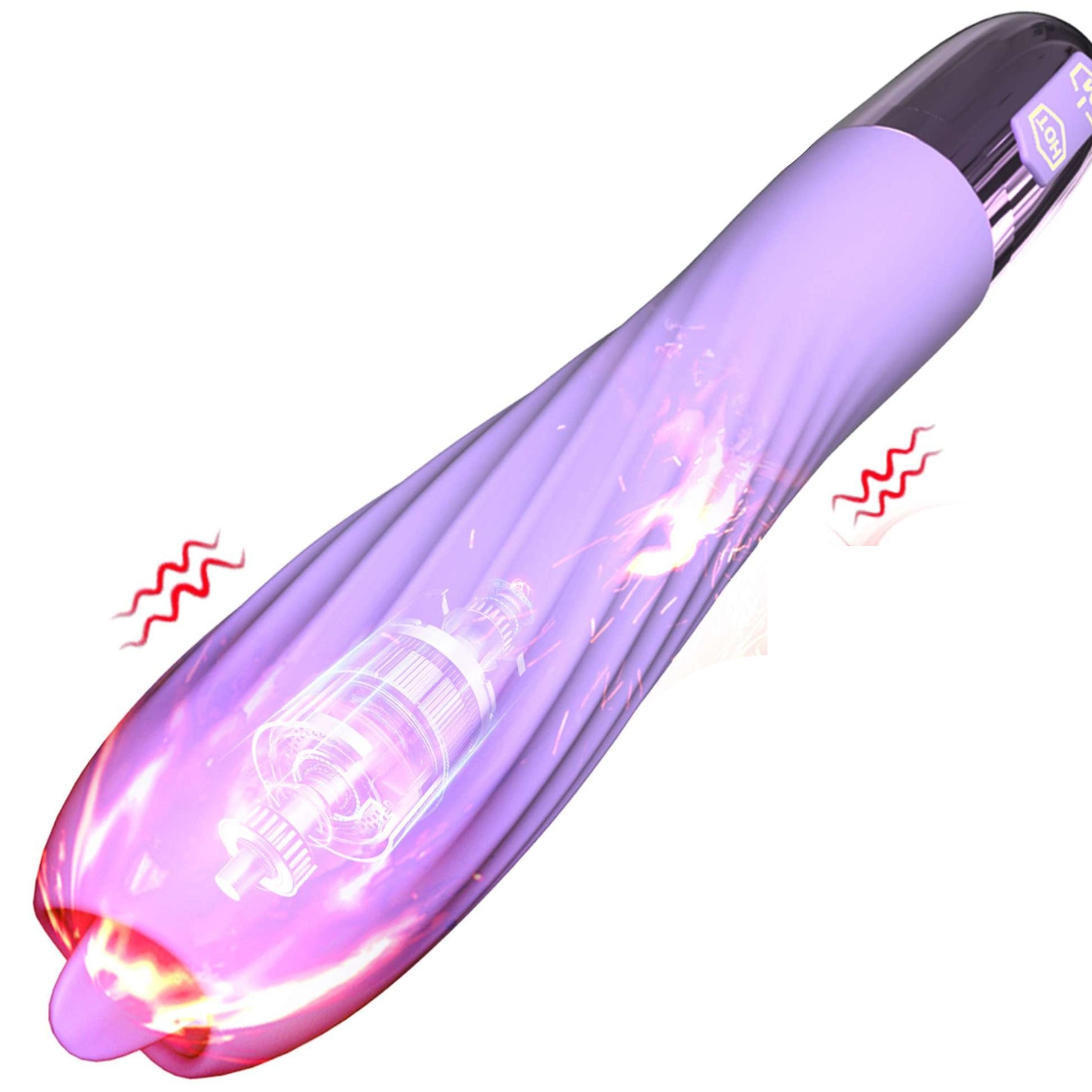 Vibrator din silicon încălzit cu USB Fox seria B cu limbă mobilă