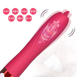 Vibrator din silicon încălzit cu USB Fox seria B cu limbă mobilă